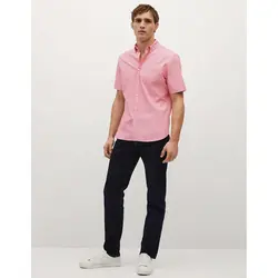 خرید پیراهن نخی آستین کوتاه مردانه منگو کد 88201 | فروشگاه اینترنتی بانی استایل