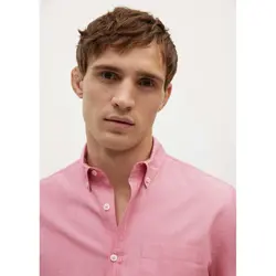 خرید پیراهن نخی آستین کوتاه مردانه منگو کد 88201 | فروشگاه اینترنتی بانی استایل