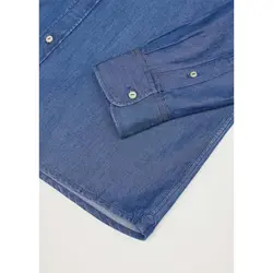 خرید پیراهن جین آستین بلند مردانه منگو کد 88093 | فروشگاه اینترنتی بانی استایل