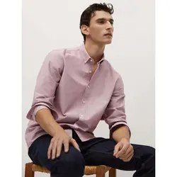 خرید پیراهن آکسفورد مردانه منگو کد 88318 | فروشگاه اینترنتی بانی استایل