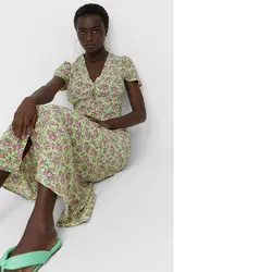 خرید پیراهن گلدار زنانه استرادیواریوس کد 89004 | فروشگاه اینترنتی بانی استایل