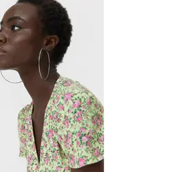 خرید پیراهن گلدار زنانه استرادیواریوس کد 89004 | فروشگاه اینترنتی بانی استایل