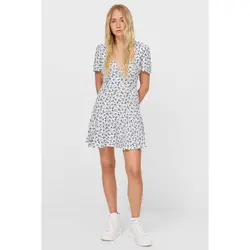 خرید پیراهن کوتاه یقه هفت زنانه استرادیواریوس کد 88924 | بانی استایل