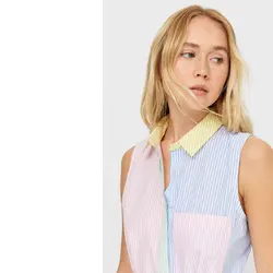 خرید پیراهن نخی زنانه استرادیواریوس کد 89202 | فروشگاه اینترنتی بانی استایل