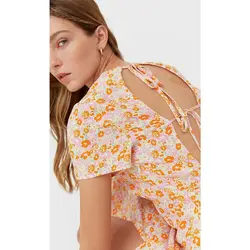 خرید پیراهن میدی زنانه استرادیواریوس کد 89224 | فروشگاه اینترنتی بانی استایل