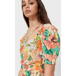 خرید پیراهن میدی زنانه استرادیواریوس کد 89081 | فروشگاه اینترنتی بانی استایل