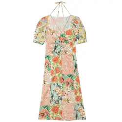 خرید پیراهن میدی زنانه استرادیواریوس کد 89081 | فروشگاه اینترنتی بانی استایل