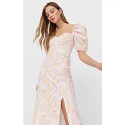 خرید پیراهن میدی زنانه استرادیواریوس کد 89045 | فروشگاه اینترنتی بانی استایل