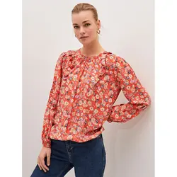 خرید بلوز گلدار زنانه ال سی وایکیکی کد 86285 | فروشگاه اینترنتی بانی استایل