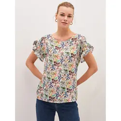 خرید بلوز یقه گرد زنانه ال سی وایکیکی کد 86229 | فروشگاه اینترنتی بانی استایل