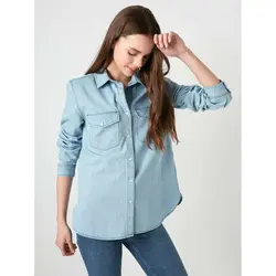 خرید شومیز جین زنانه ال سی وایکیکی کد 83059 | فروشگاه اینترنتی بانی استایل