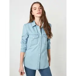 خرید شومیز جین زنانه ال سی وایکیکی کد 83059 | فروشگاه اینترنتی بانی استایل