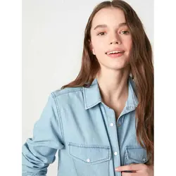 خرید شومیز جین زنانه ال سی وایکیکی کد 83059 | فروشگاه اینترنتی بانی استایل