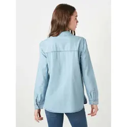 خرید شومیز جین زنانه ال سی وایکیکی کد 83059 | فروشگاه اینترنتی بانی استایل