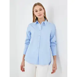 خرید شومیز آستین بلند زنانه ال سی وایکیکی کد 82994 | بانی استایل