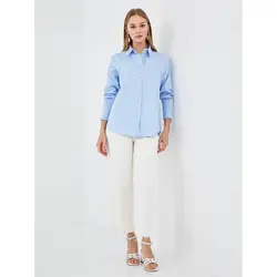 خرید شومیز آستین بلند زنانه ال سی وایکیکی کد 82994 | بانی استایل