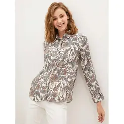 خرید شومیز طرح دار زنانه ال سی وایکیکی کد 82979 | بانی استایل