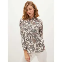 خرید شومیز طرح دار زنانه ال سی وایکیکی کد 82979 | بانی استایل