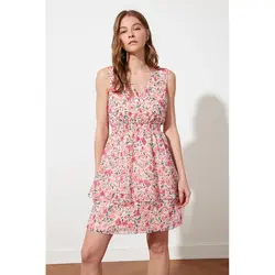 خرید پیراهن کوتاه گلدار زنانه ترندیول میلا کد 80176 | فروشگاه اینترنتی بانی استایل