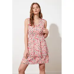 خرید پیراهن کوتاه گلدار زنانه ترندیول میلا کد 80176 | فروشگاه اینترنتی بانی استایل