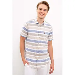 قیمت و خرید پیراهن آستین کوتاه مردانه یو اس پولو کد 75259 | بانی استایل