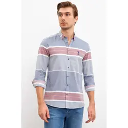 خرید پیراهن آستین بلند مردانه یو اس پولو کد 75232 | فروشگاه اینترنتی بانی استایل