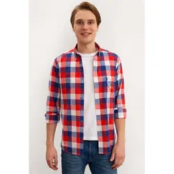 خرید پیراهن چهارخانه مردانه یو اس پولو کد 75184 | فروشگاه اینترنتی بانی استایل