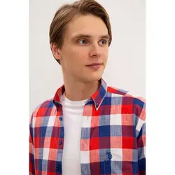 خرید پیراهن چهارخانه مردانه یو اس پولو کد 75184 | فروشگاه اینترنتی بانی استایل