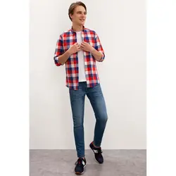 خرید پیراهن چهارخانه مردانه یو اس پولو کد 75184 | فروشگاه اینترنتی بانی استایل