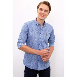 خرید پیراهن آستین بلند مردانه یو اس پولو کد 75215 | فروشگاه اینترنتی بانی استایل