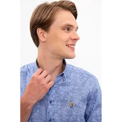 خرید پیراهن آستین بلند مردانه یو اس پولو کد 75215 | فروشگاه اینترنتی بانی استایل