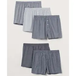 خرید شورت باکسر مردانه بسته 5 عددی اچ اند ام کد 74952 | بانی استایل