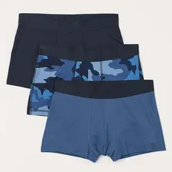 خرید شورت باکسر مردانه بسته 3 عددی اچ اند ام کد 74756 | بانی استایل