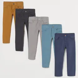 خرید شلوار کتان پسرانه بسته 5 عددی اچ اند ام کد 69484 | بانی استایل