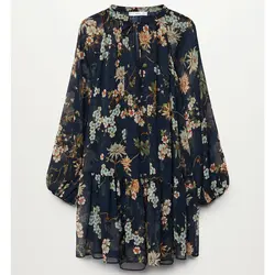 خرید پیراهن کوتاه زنانه منگو کد 68415 | فروشگاه اینترنتی بانی استایل