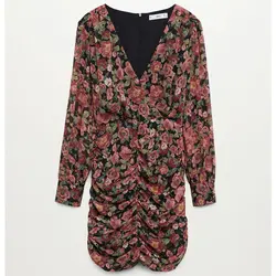 خرید پیراهن گلدار زنانه منگو کد 68462 | فروشگاه اینترنتی بانی استایل