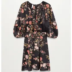 خرید پیراهن گلدار زنانه منگو کد 68087 | فروشگاه اینترنتی بانی استایل