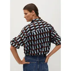 خرید شومیز طرح دار زنانه منگو کد 67813 | فروشگاه اینترنتی بانی استایل