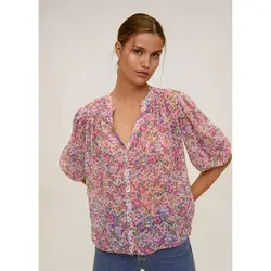 خرید بلوز گلدار زنانه منگو کد 67910 | فروشگاه اینترنتی بانی استایل