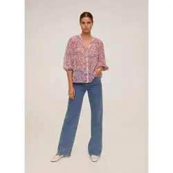 خرید بلوز گلدار زنانه منگو کد 67910 | فروشگاه اینترنتی بانی استایل