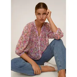 خرید بلوز گلدار زنانه منگو کد 67910 | فروشگاه اینترنتی بانی استایل