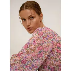 خرید بلوز گلدار زنانه منگو کد 67910 | فروشگاه اینترنتی بانی استایل