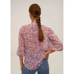 خرید بلوز گلدار زنانه منگو کد 67910 | فروشگاه اینترنتی بانی استایل