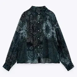 خرید شومیز طرح دار زنانه زارا کد 70180 | فروشگاه اینترنتی بانی استایل