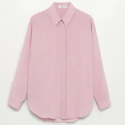 خرید شومیز ابریشم آستین بلند زنانه منگو کد 67650 | فروشگاه اینترنتی بانی استایل