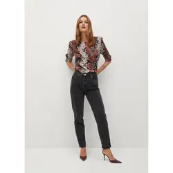 خرید بلوز طرح دار زنانه منگو کد 67628 | فروشگاه اینترنتی بانی استایل