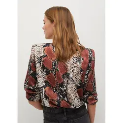 خرید بلوز طرح دار زنانه منگو کد 67628 | فروشگاه اینترنتی بانی استایل