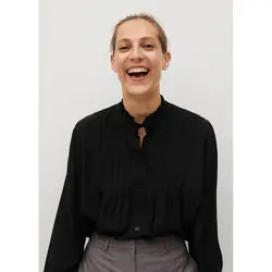 خرید بلوز دکمه دار زنانه منگو کد 67616 | فروشگاه اینترنتی بانی استایل