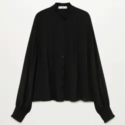 خرید بلوز دکمه دار زنانه منگو کد 67616 | فروشگاه اینترنتی بانی استایل