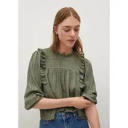 خرید بلوز یقه گرد زنانه منگو کد 67582 | فروشگاه اینترنتی بانی استایل